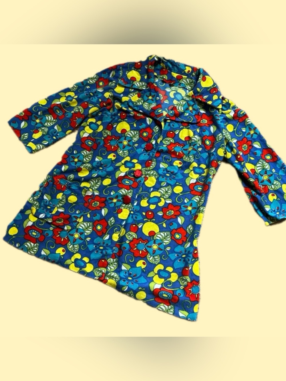 Genuine 60’s/70’s Vintage Jacket, Housecoat, Cover-Up, Women’s Large-XL, Groovy!